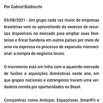 Total de fuses e aquisies de brasileiras no exterior  o maior desde 2011